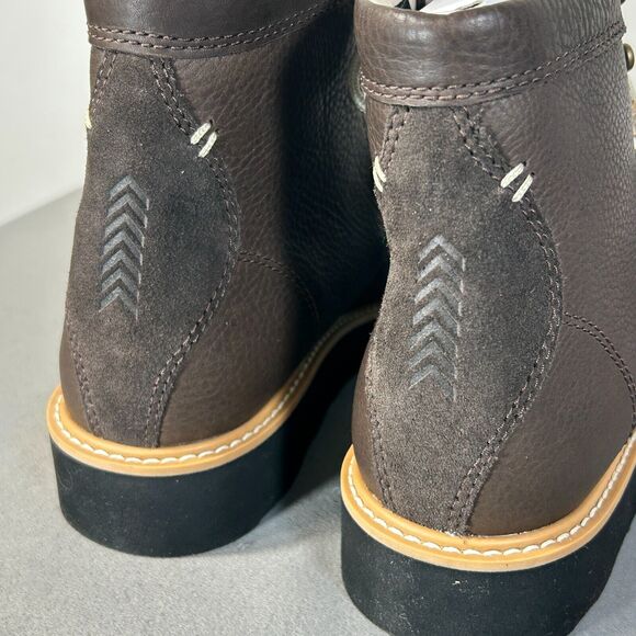 Womens 7 Lightweight Leather Hiker Boot Travel Walk Water Resistant - Picture 4 of 11